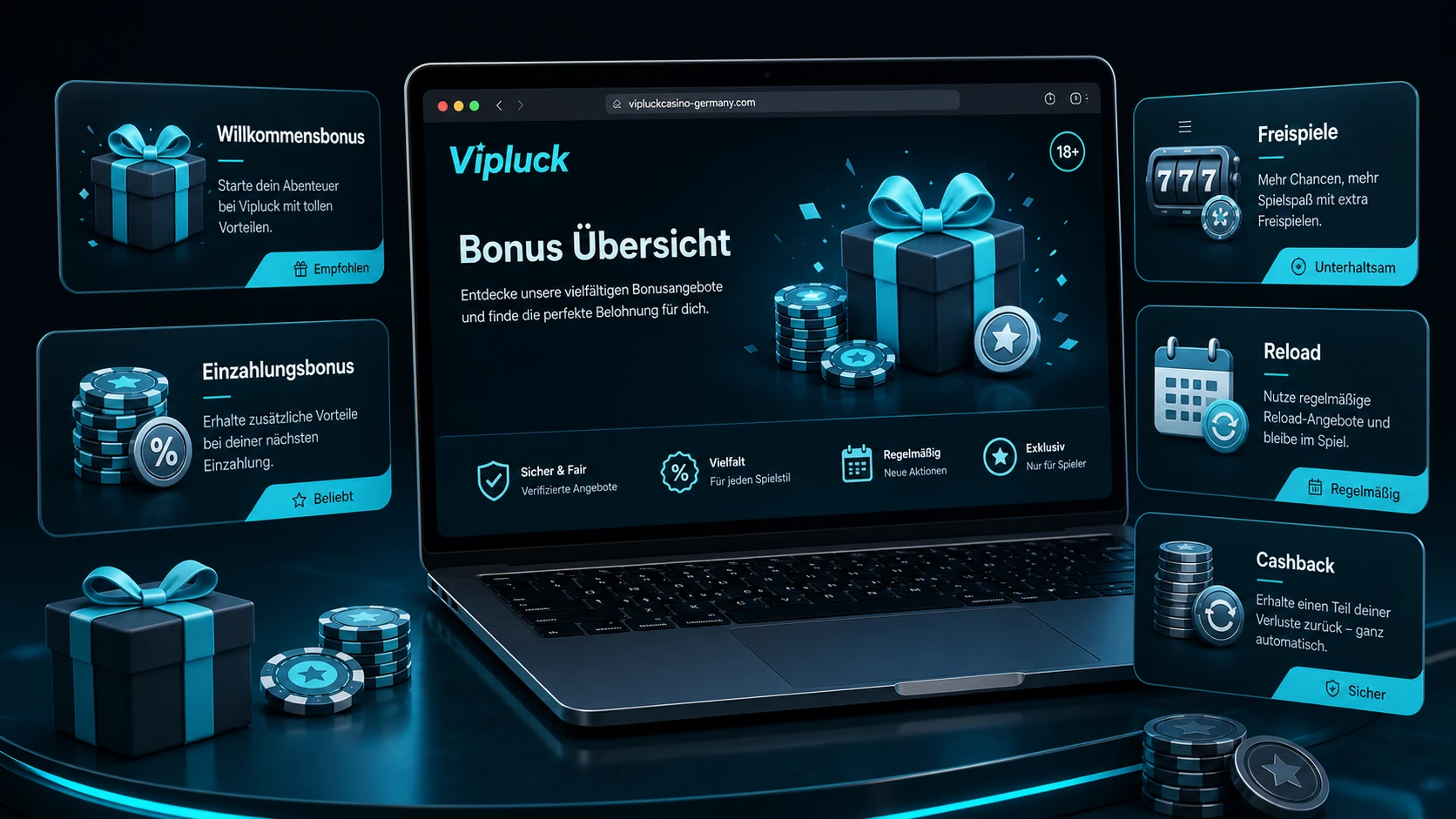 Mögliche Arten von Vipluck Bonus