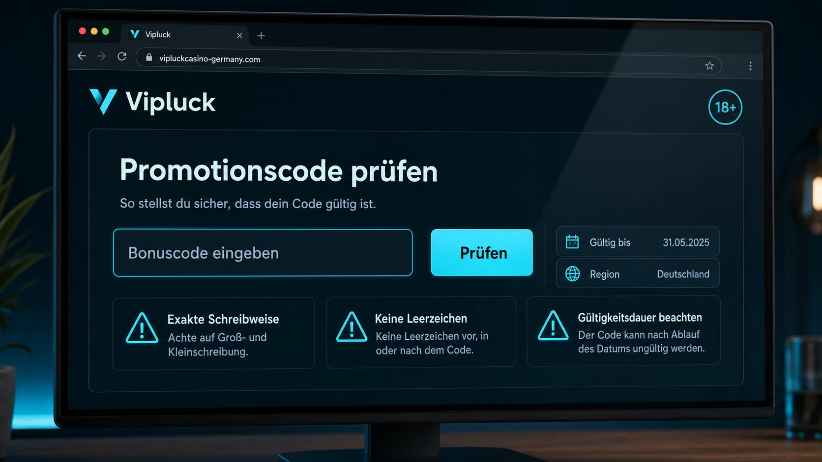 Bonuscodes und Gültigkeit